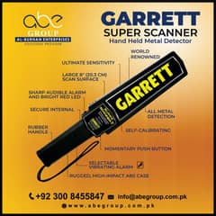 Garrett Hand Held Securuty Metal Detector Super Scanner Stick