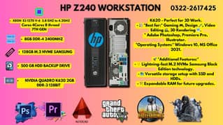 HP Workstation Xeon 7th gen processor 2gb graphics card.