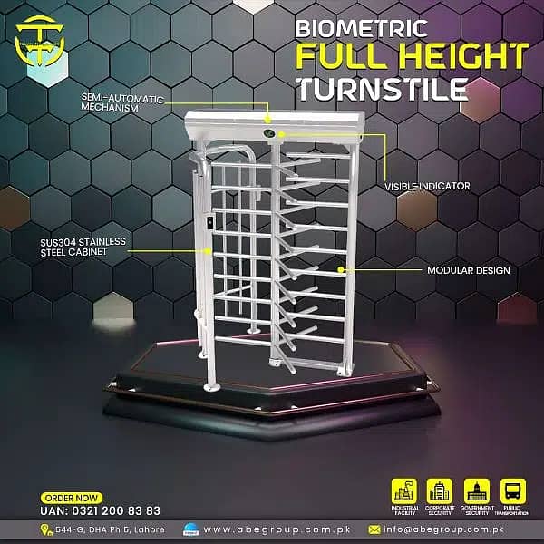 Full Height Turnstile Barrier Access Control System 0