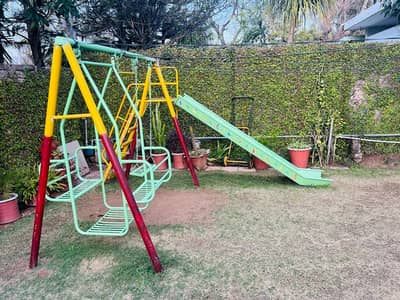Outdoor Swing Bucket & Slide Set