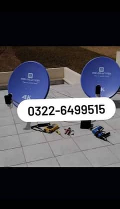 o 8 Dish antenna TV and service all world 03226499515