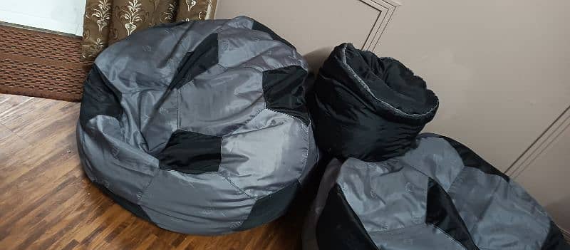 xxl bean bags with stool 1