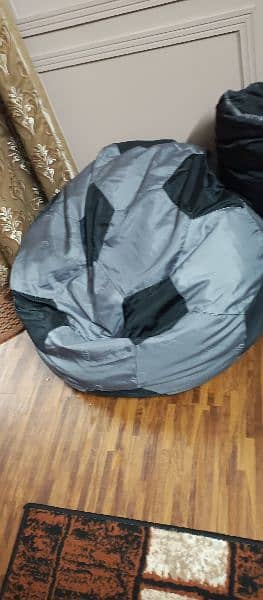 xxl bean bags with stool 2