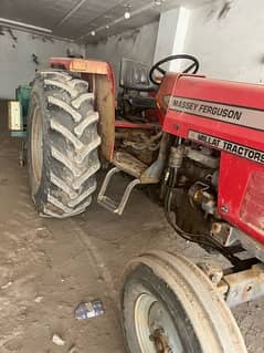 tractor 385 with front blade