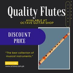 High Quality Bamboo Flutes available at Octave Guitar Shop 0