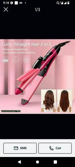 Straightener 2 in 1 curl and straight Hair straight and Hair Crul New