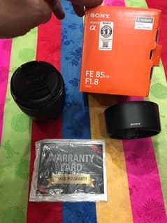 Sony FE 85mm 1.8 full frame Lens with 8 months warranty