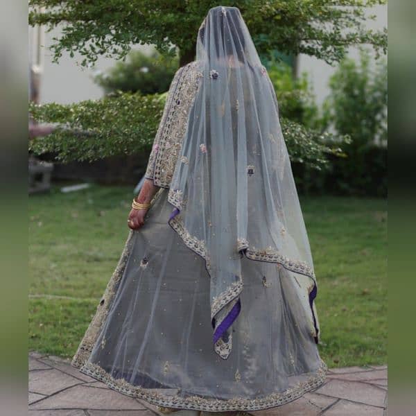 Indian Bridal Maxi Grey/Silver color 1