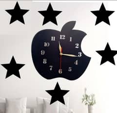 MDF wood wall clock with star