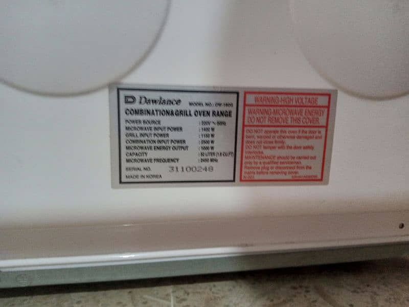 microwave oven Dawlance 52 leter 6