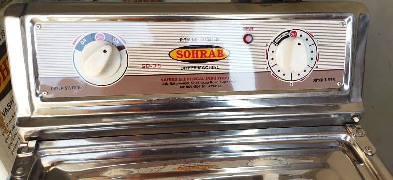 Sohrab Washing machine and Dryer both steel body 12