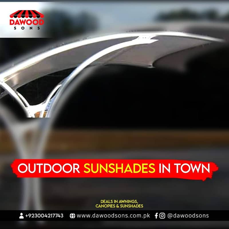 car parking shade\car shed\Fiber Shades\Tensile Shades in lahore 12