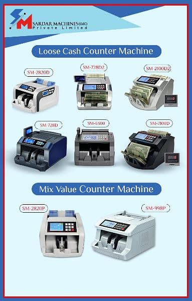 cash counting machine Mix value packet counter With Fake Detection 6