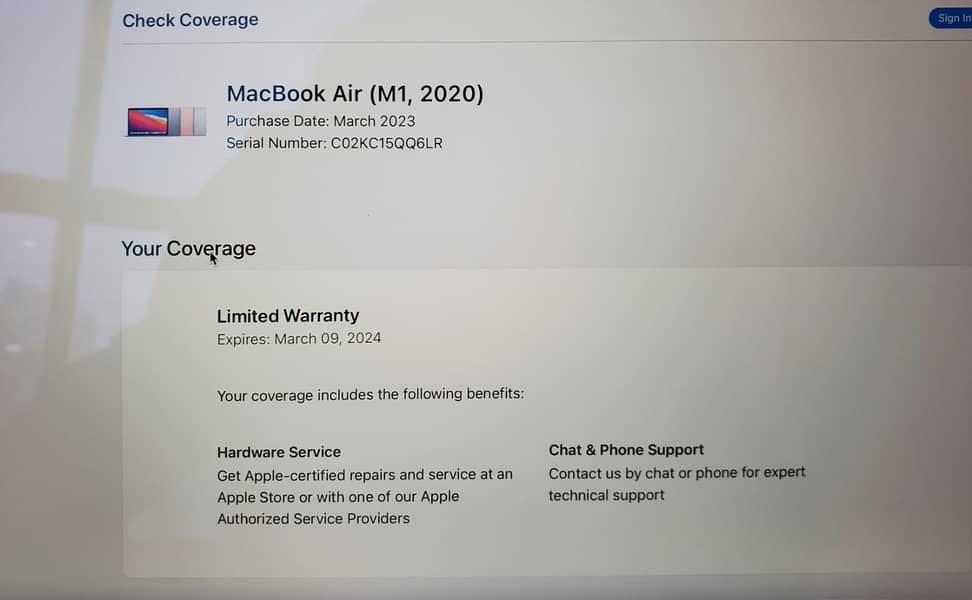Macbook Air 2020 M1 16g ram 256gb ssd 1