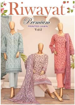 Ladies Dress/3pc Suit/3pc printed lwan/Formal Dress/Stylish Dress