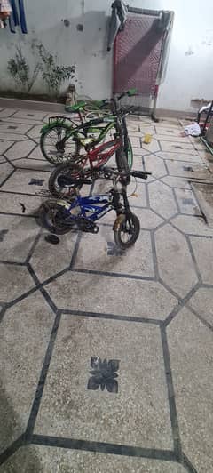 3 bicycles for children