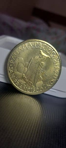 USA PANAMA PACIFIC $50 GOLD PLATED COMMEMO COIN, OLD COIN, RARE COIN 4