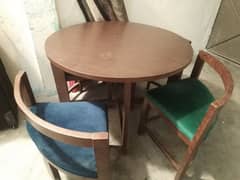 Pure Wood Modern Style Round Dining Table