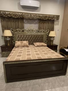 Wooden double bed