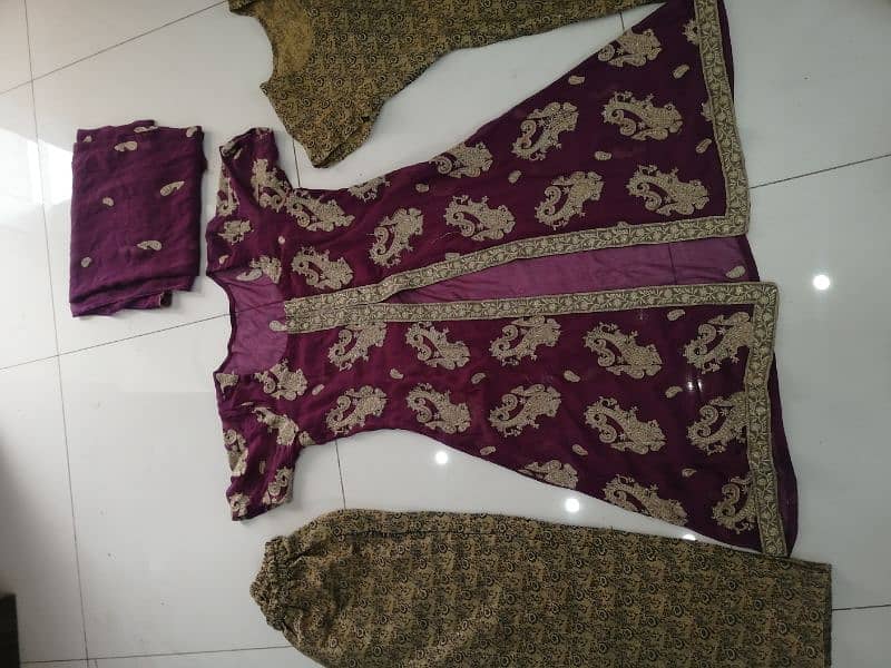fancy net with heavy embroidery dress 1