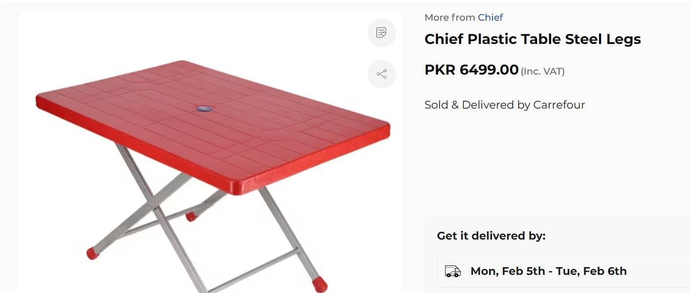 Chief Plastic Table steel legs, Metal leg folding table 2