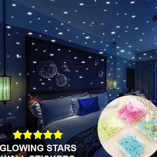 Glow in the Dark star Wall Deals 100 Pcs 2