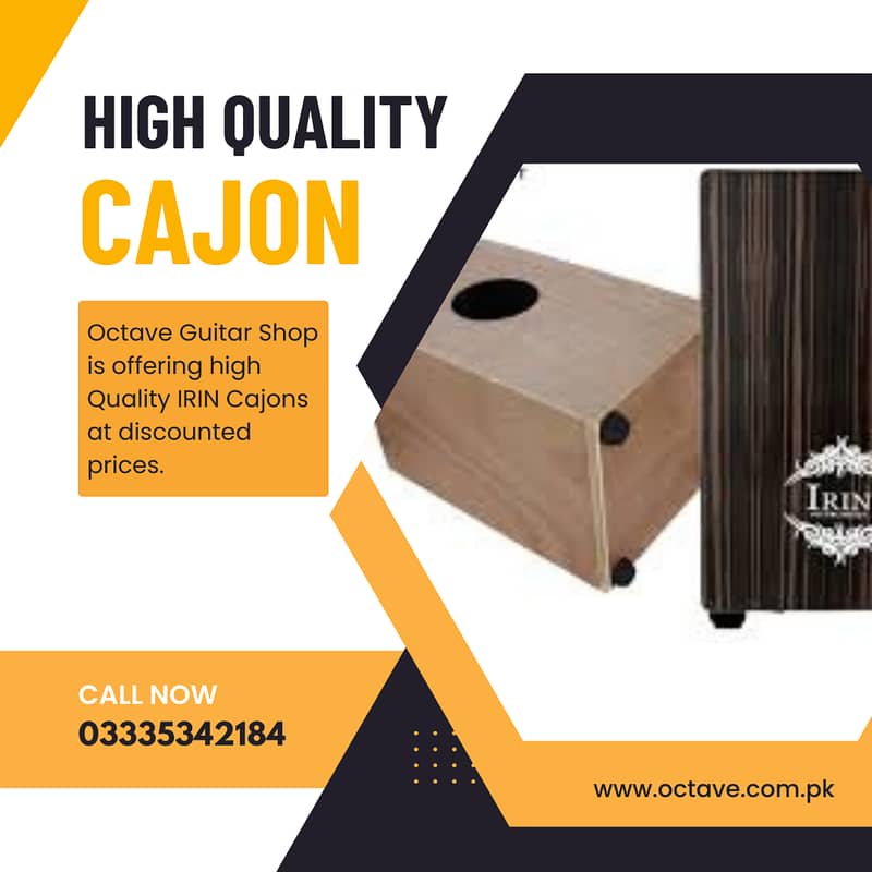 High Quality Cajons available at Octave Guitar Shop 0