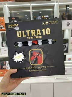 Ultra 10 smart watch water proof with 5 straps box pack home delivery 0