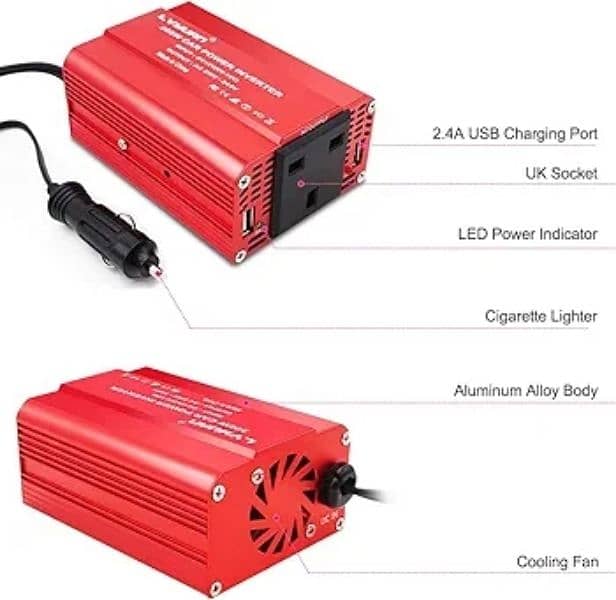 lvyuan 200w car inverter box pack 12v to 220v Ac 2 usb 1 AC outlet 0