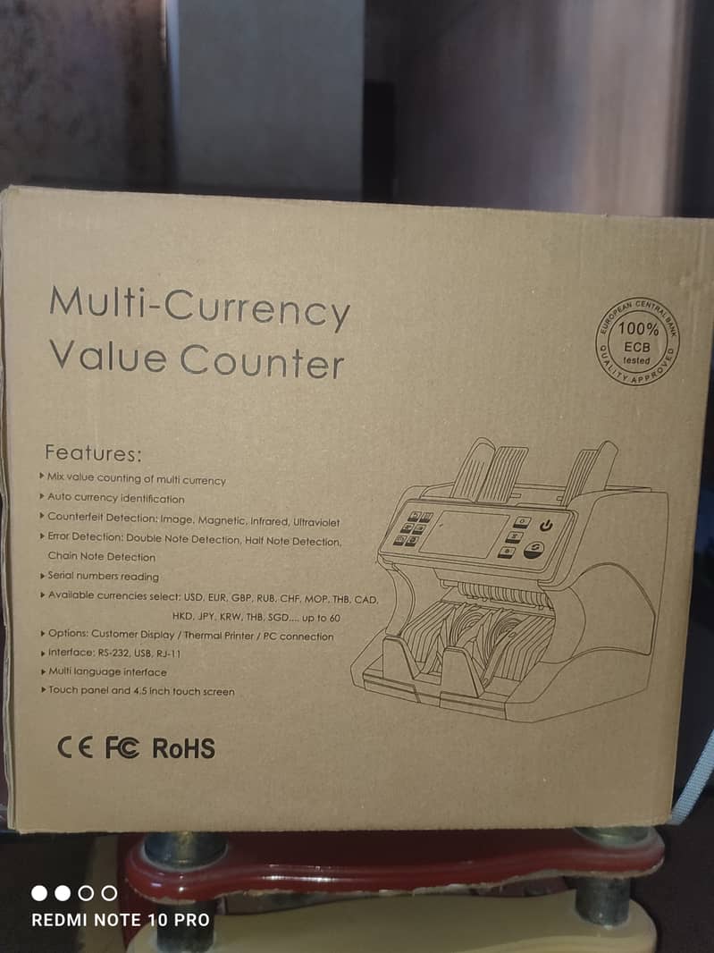 Cash counting. machine Mix value Bundle note counting Fake detection 1