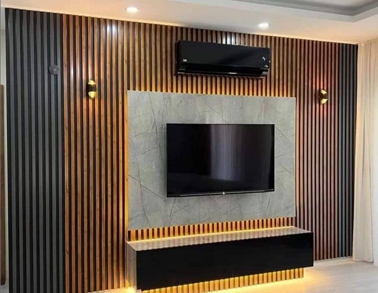 wallpaper media wall flooring ceiling Pvc panel available in Islamabad 0