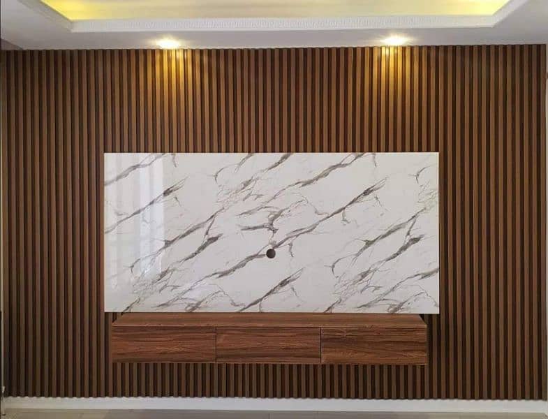 wallpaper media wall flooring ceiling Pvc panel available in Islamabad 1