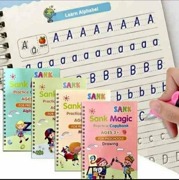 Sank Montessori Reusable 4 Magic Book Set 2