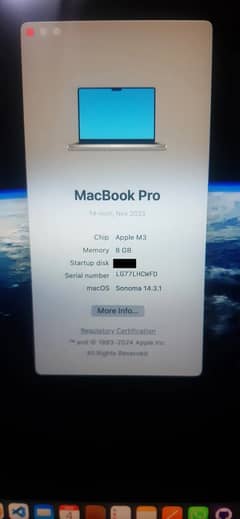 Macbook Pro M3 (8,512)