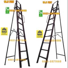 Iron Foldable Ladder 10.5 Feet. Handle and Plate Form Attach