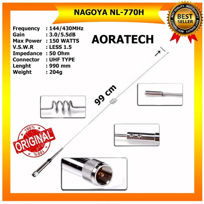 Car Antenna Nagoya NL-770H Walkie talkie Dual Band VHF & UHF Wireless 2