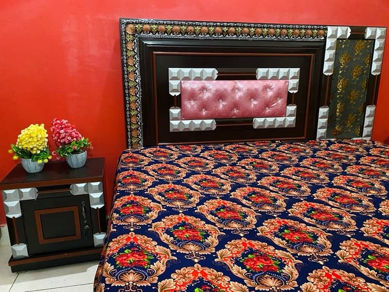 King Size Bed Set (with two side tables and Dressing) 1