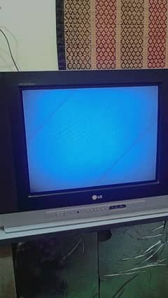 tv new condition with trolley 0