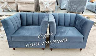 sofa set - Wooden sofa set - velvet sofa - Eight seater sofa 0