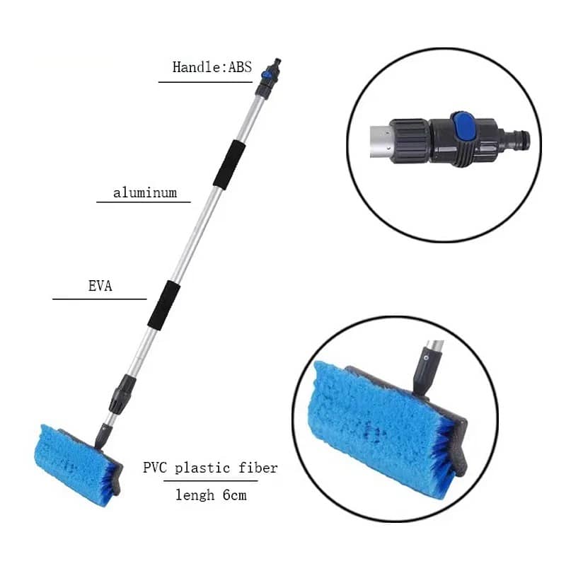 Solar cleaning telescopic brush+almunium rod 0