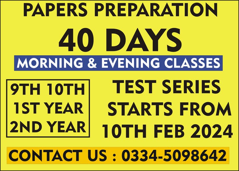 Pakistan Academy Morning & Evening CLASSES 4