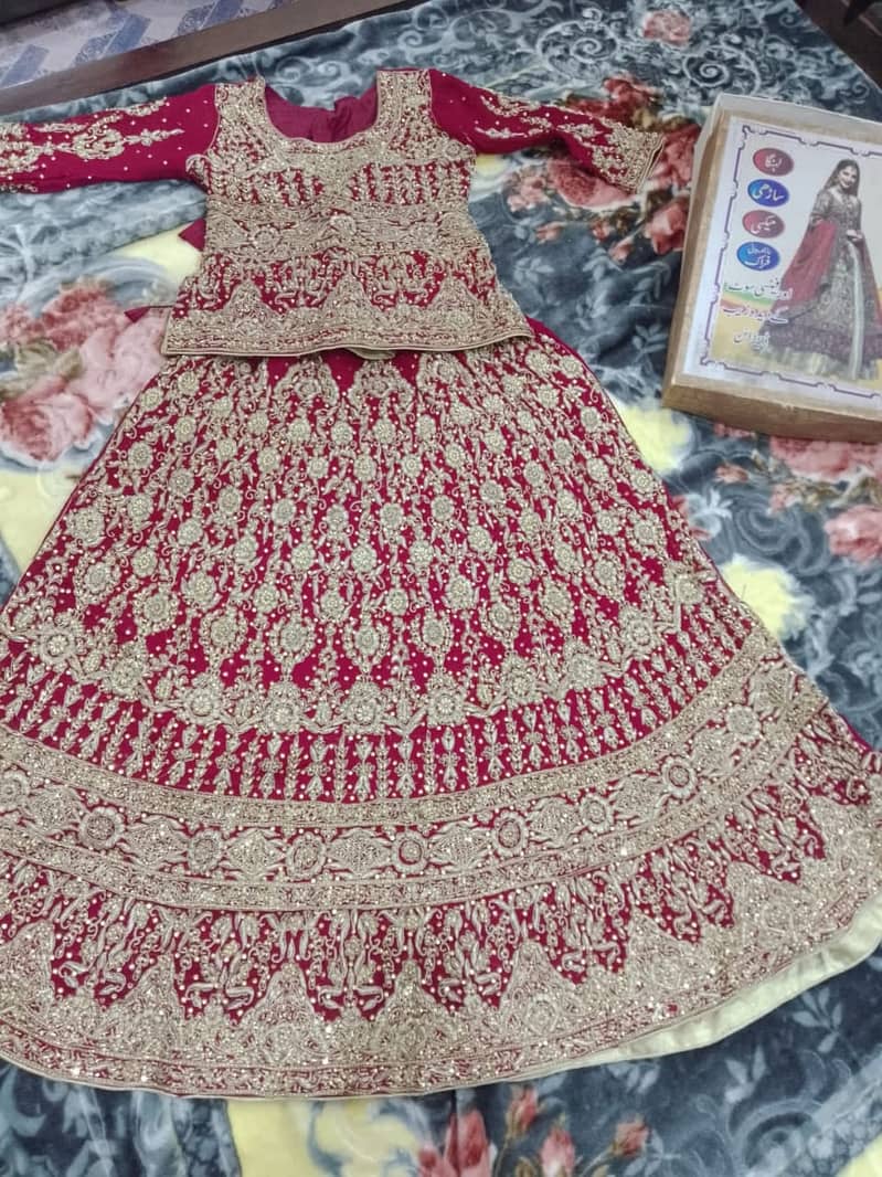 Lehnga | Bridal Lehnga | Reddish Mehroon Lehnga 9