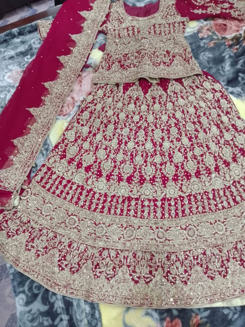 Lehnga | Bridal Lehnga | Reddish Mehroon Lehnga 15