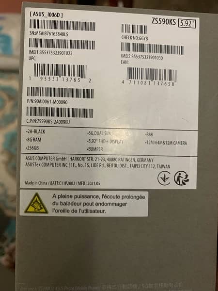 Asus Zenfone 8 NON PTA 256 GB 8 GB 1