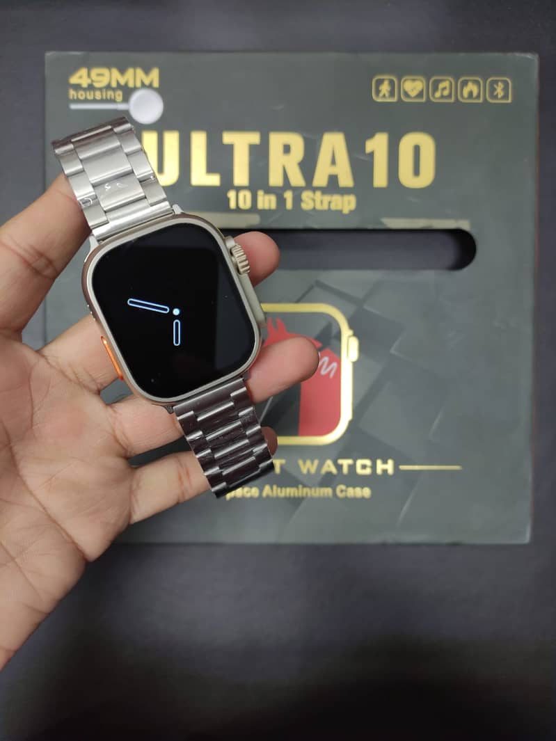 Ultra 10 10in1 Smartwatch with 10 Straps Bluetooth Calling Smartwatch 4
