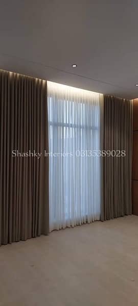 Double pipe Curtains (Velvet+Chiffon) curtains 4