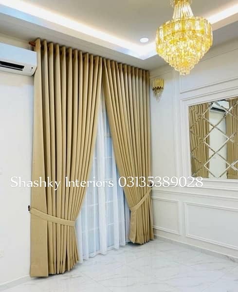 Double pipe Curtains (Velvet+Chiffon) curtains 5