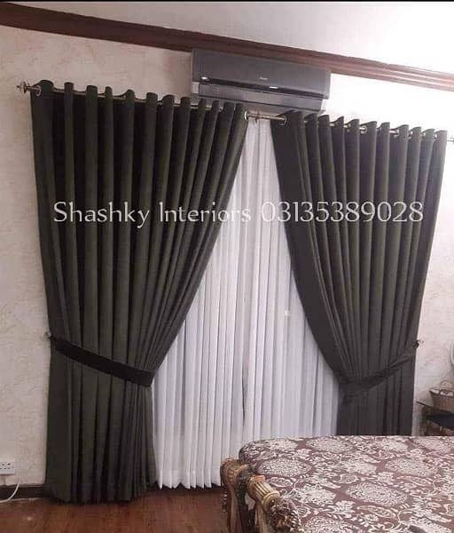 Double pipe Curtains (Velvet+Chiffon) curtains 6