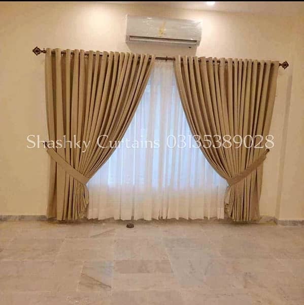 Double pipe Curtains (Velvet+Chiffon) curtains 13