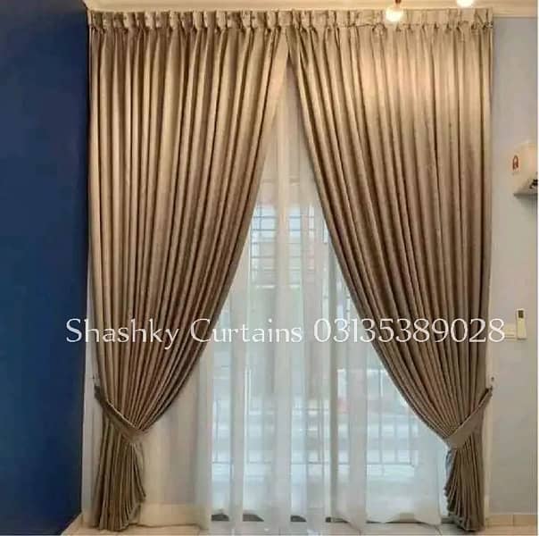 Double pipe Curtains (Velvet+Chiffon) curtains 15